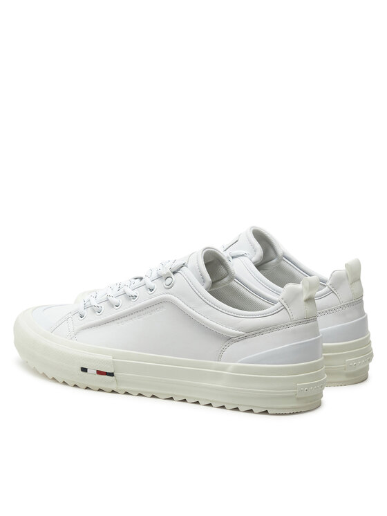 Tommy Hilfiger Tommy Hilfiger Sneakersy Th Hi Vulc Cleat Low Lth FM0FM05452 Biały