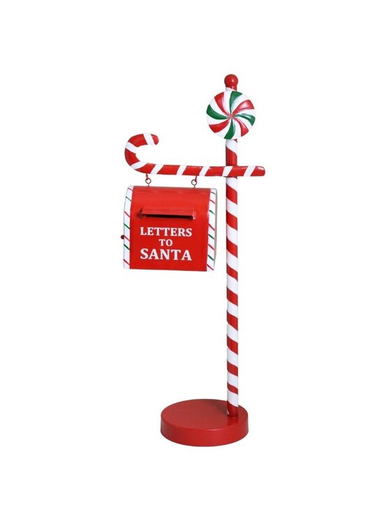 MIAhome MIAhome Skrzynka na listy metalowa Letters to Santa 51 cm Czerwony
