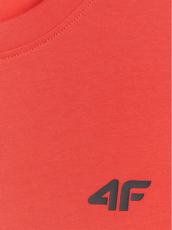 4F 4F T-Shirt 4FWMM00TTSHM2256-062S Czerwony Regular Fit