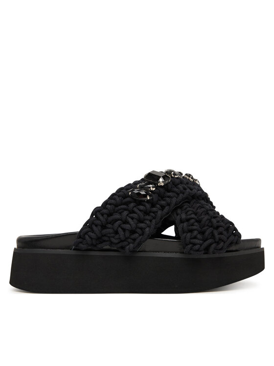 Inuikii Inuikii Ciabatte Woven Stones Platform 1004.005.0043 Nero