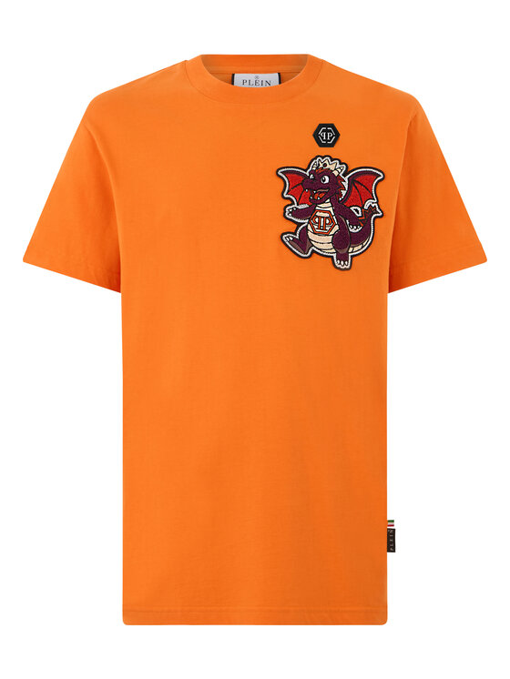 PHILIPP PLEIN PHILIPP PLEIN T-Shirt 31374 Oranžová Regular Fit