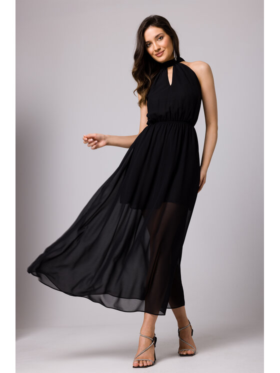 Makover Makover Vestito da giorno K169 Nero Regular Fit
