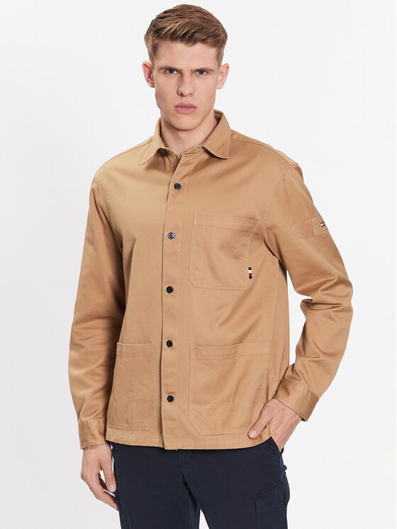 Tommy Hilfiger Tommy Hilfiger Traper jakna Solid MW0MW31773 Smeđa Regular Fit