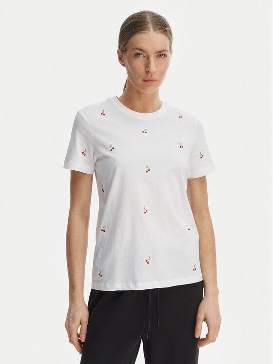 ONLY ONLY Тишърт Ketty 15288473 Бял Regular Fit