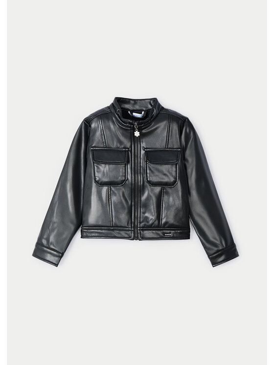 Mayoral Mayoral Giacca in similpelle 4483 Nero Regular Fit
