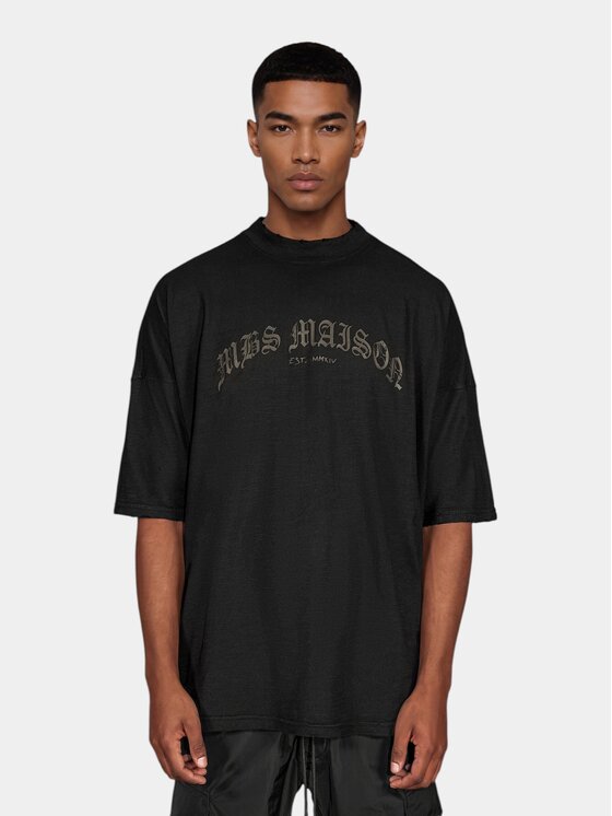 MADE BY SOCIETY MADE BY SOCIETY T-Shirt Tricou Le Noir - T17462 Czarny Basic Fit
