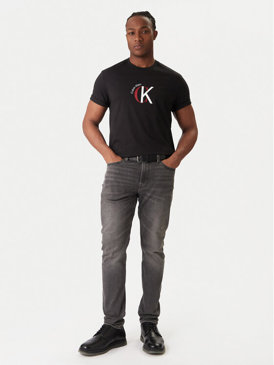 Calvin Klein Jeans Calvin Klein Jeans T-Shirt 2Tone Graphic LV14RE829G Czarny Regular Fit