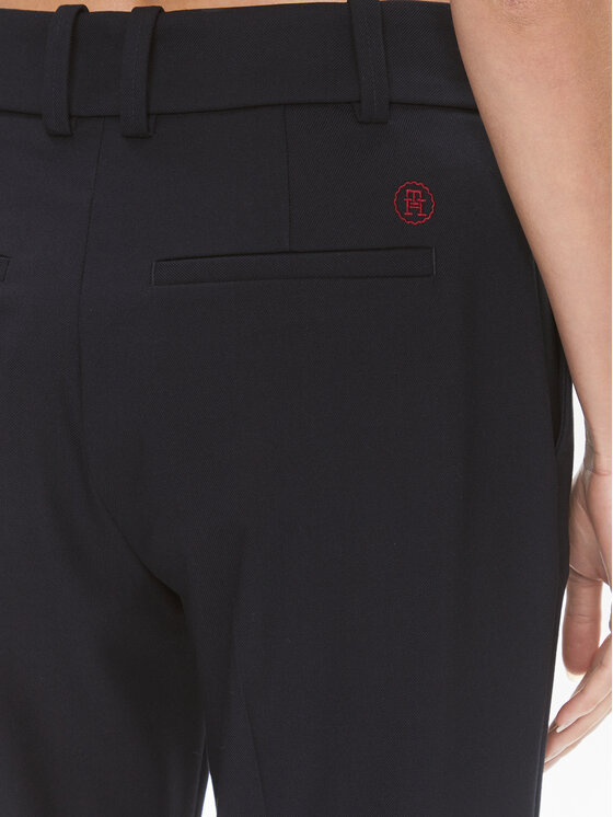 Tommy Hilfiger Tommy Hilfiger Pantaloni di tessuto Core WW0WW39723 Blu scuro Straight Fit