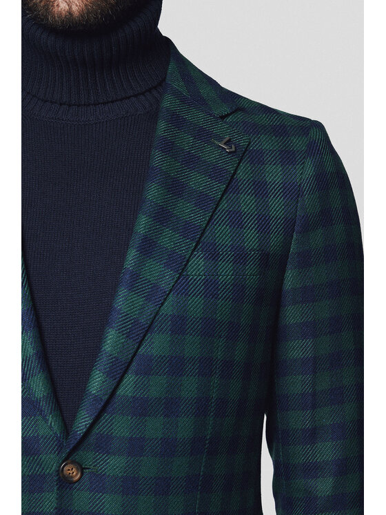 Lancerto Lancerto Marynarka Molfetta MA131224000002 Zielony Slim Fit