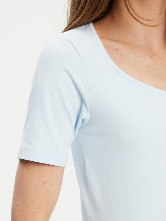 United Colors Of Benetton United Colors Of Benetton T-Shirt 3FJHD401P Světle modrá Slim Fit