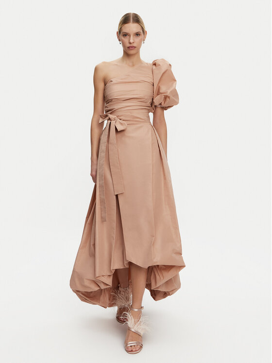 PINKO PINKO Trapézová sukně Taffeta 104913 Y3LE Béžová Regular Fit