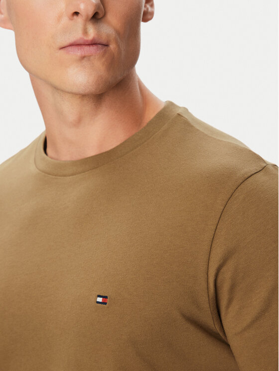 Tommy Hilfiger Tommy Hilfiger T-Shirt Ess Seasonal MW0MW39995 Brązowy Regular Fit