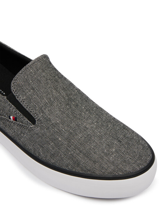 Tommy Hilfiger Tommy Hilfiger Tenisówki Harlem Core Ii Slip On Chambray FM0FM05819 Szary