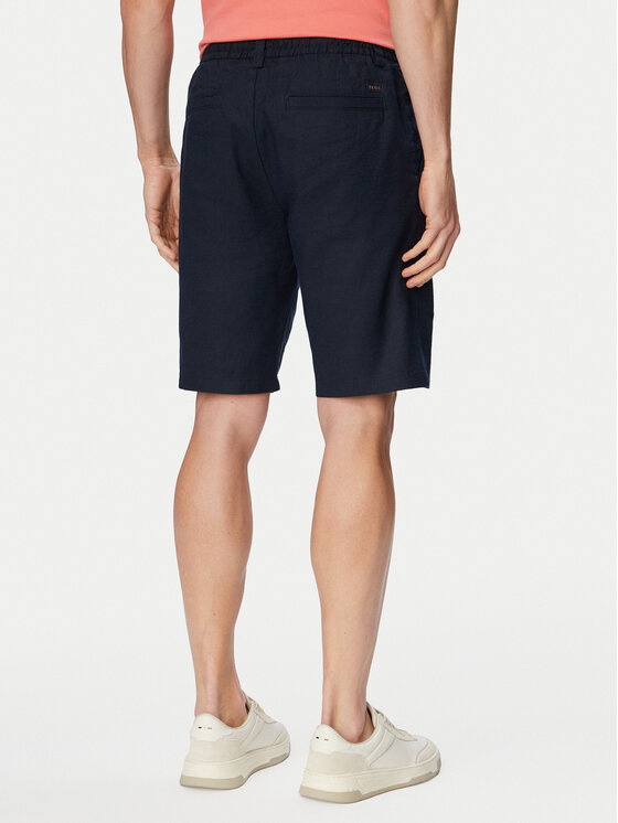 BOSS BOSS Bavlnené šortky 50559178 Tmavomodrá Regular Fit