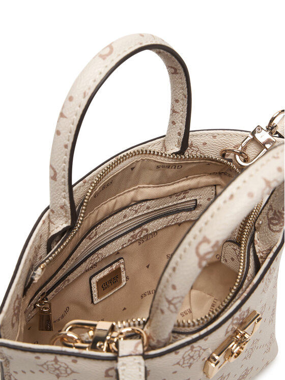 Guess Guess Дамска чанта Emelie Logo Mini HWGP99 28750 Екрю