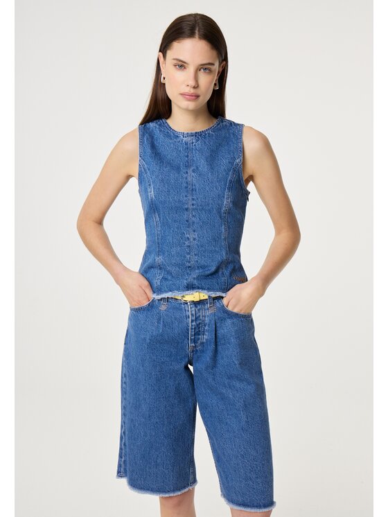 Fabienne Chapot Fabienne Chapot Top 6019-1458-100 Niebieski Slim Fit