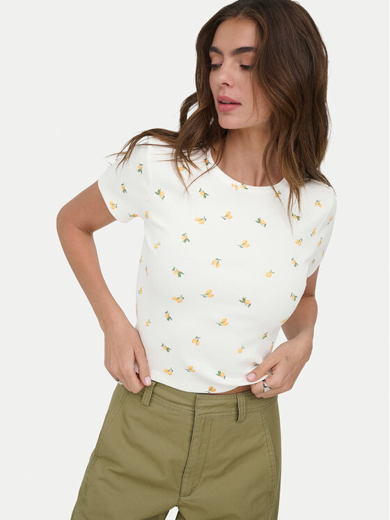ONLY ONLY T-Shirt Fenja 15347986 Bílá Slim Fit