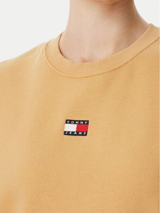 Tommy Jeans Tommy Jeans Felpa Badge DW0DW23297 Giallo Regular Fit