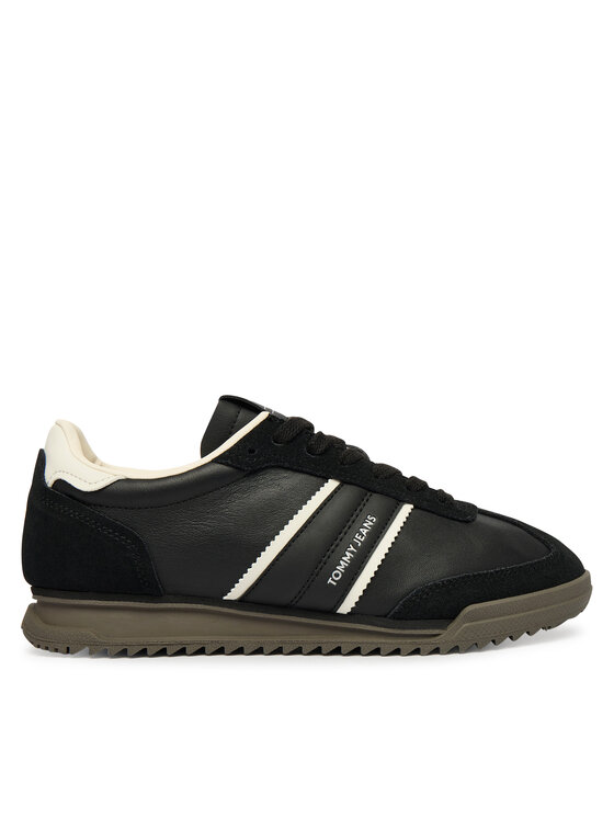 Tommy Jeans Sneakers Tjw Low Profile Runner Lthr Mix EN0EN03001 Negru