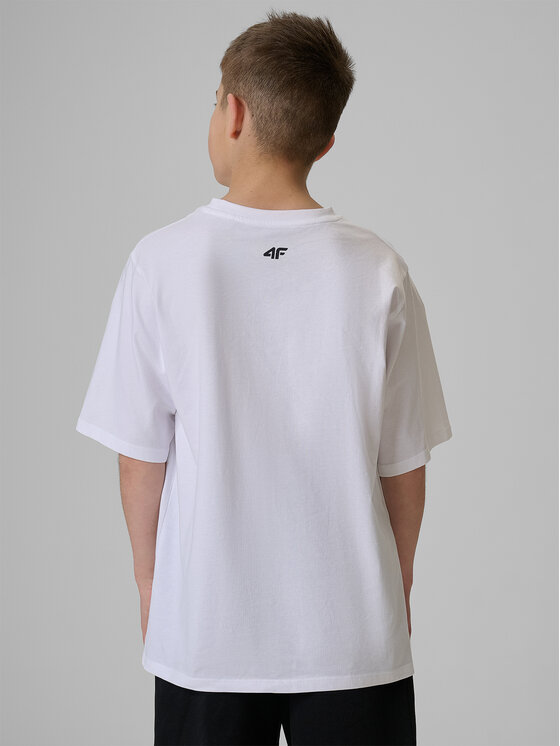 4F 4F T-Shirt WAVE RIDERS CLUB Biały Loose Fit