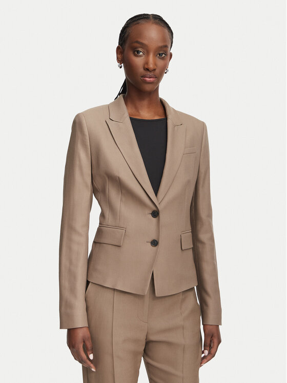 BOSS BOSS Giacca da abito 50564479 Marrone Slim Fit