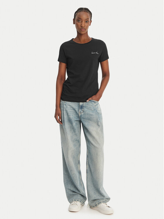BOSS BOSS Tricou C_Elove_4 50559077 Negru Slim Fit