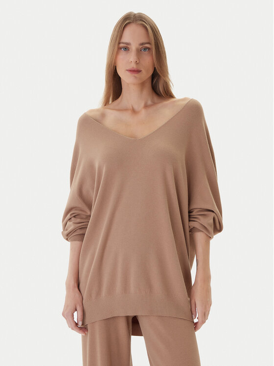 Kontatto Kontatto Pulover 3M0815C Bež Relaxed Fit