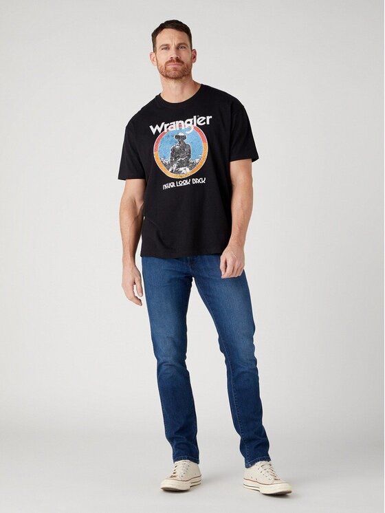 Wrangler Wrangler T-shirt AMERICANA TEE Nero Regular Fit