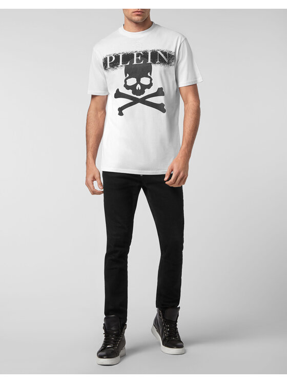PHILIPP PLEIN PHILIPP PLEIN T-Shirt 777 Bílá Regular Fit