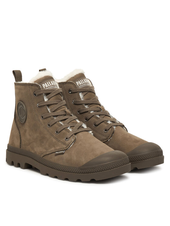 Palladium Palladium Schnürstiefeletten Pampa Hi Zip Wl 05982-281-M Khakifarben