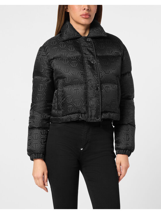 PHILIPP PLEIN PHILIPP PLEIN Kurtka puchowa 11603 Czarny Regular Fit