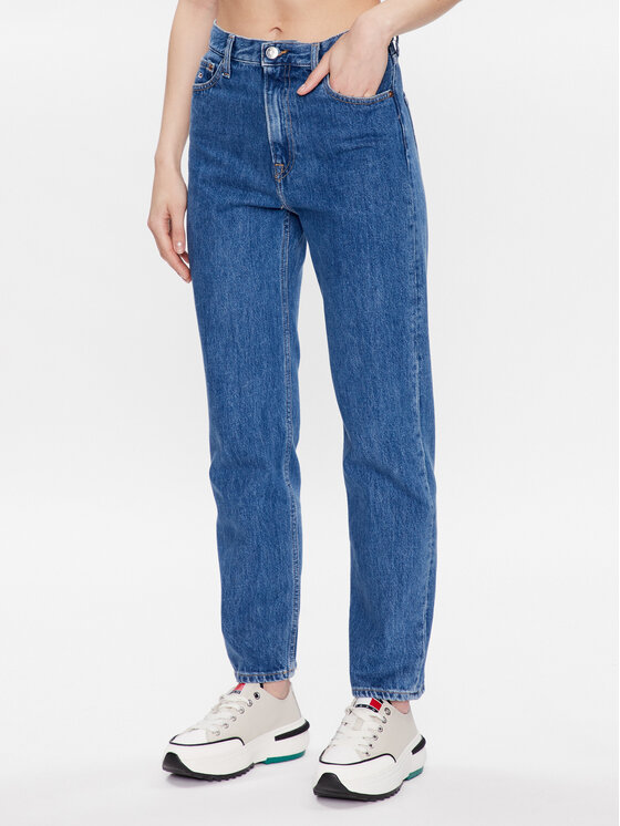 Tommy Jeans Jeans hlače Julie DW0DW15738 Modra Straight Fit