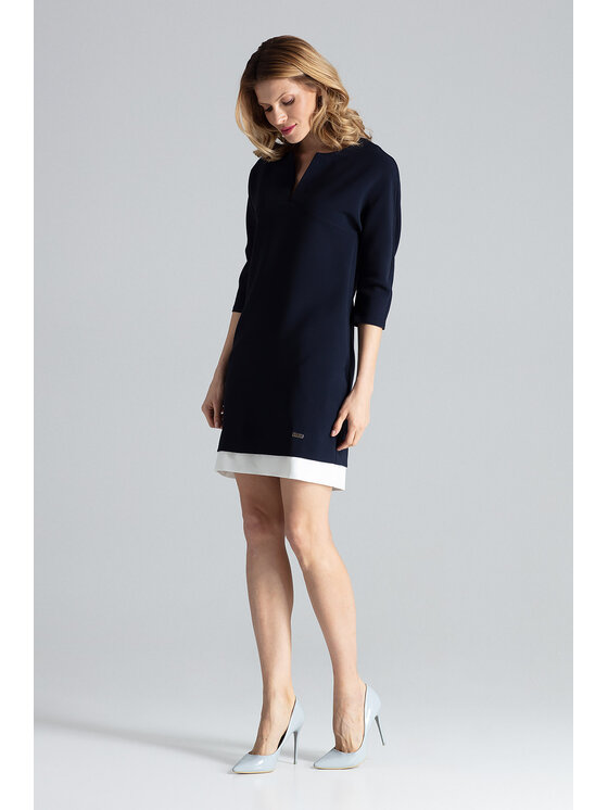 FIGL FIGL Šaty M333 Tmavomodrá Regular Fit