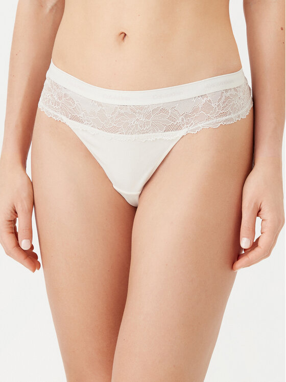 Calvin Klein Underwear Calvin Klein Underwear Chilot tanga 000QF7980E Écru