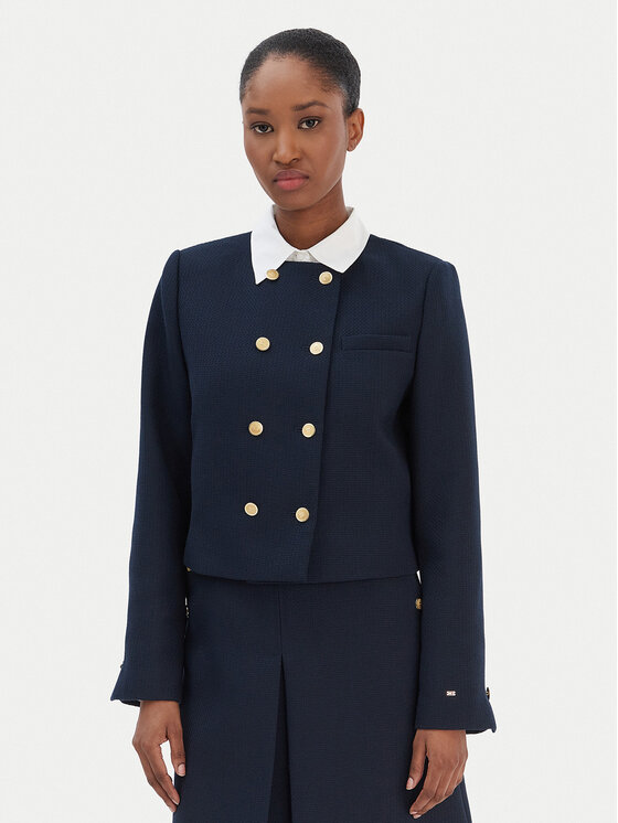 Tommy Hilfiger Tommy Hilfiger Kevad-sügis jope WW0WW47792 Tumesinine Regular Fit