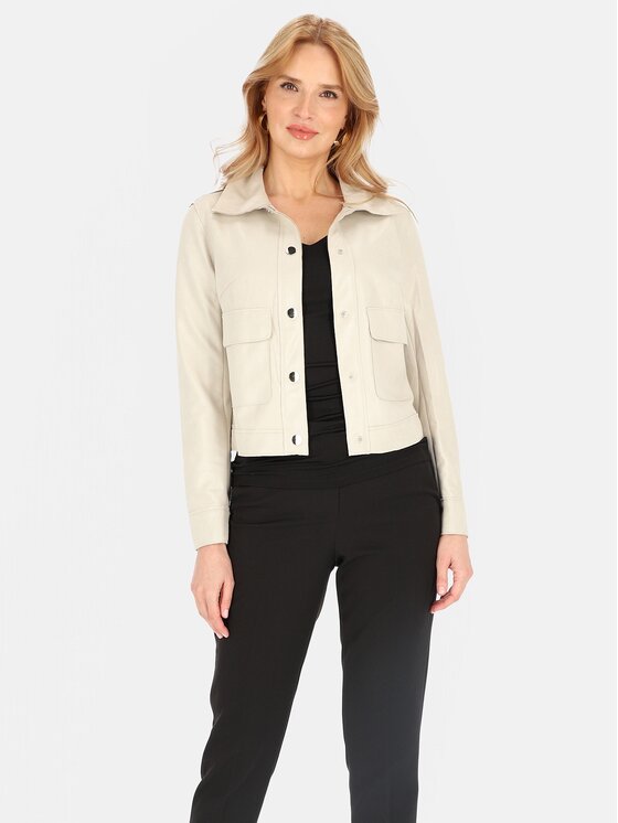 Perso Perso Dámska bunda BLE252676F Sivá Regular Fit