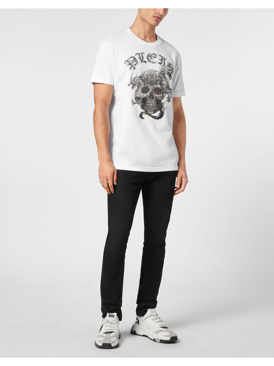 PHILIPP PLEIN PHILIPP PLEIN T-Shirt 14689 Bílá Regular Fit