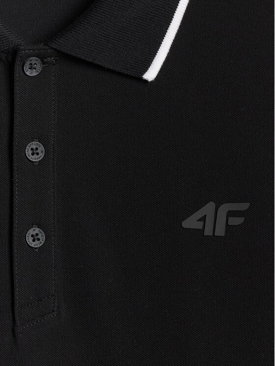 4F 4F Polo NOS Czarny Regular Fit