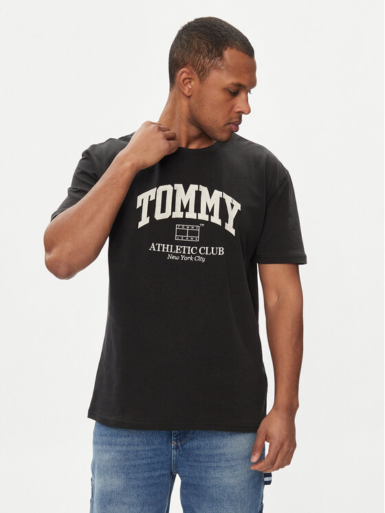 Tommy Jeans T-krekls Athletic Club DM0DM18557 Melns Regular Fit