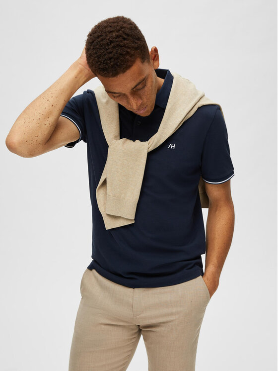 Selected Homme Selected Homme Polo majica 16087840 Mornarsko modra Regular Fit
