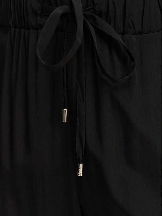 Liu Jo Beachwear Liu Jo Beachwear Παντελόνι υφασμάτινο VA6034 T2920 Μαύρο Relaxed Fit