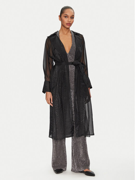 LOLA CASADEMUNT LOLA CASADEMUNT Trench MS2502018 Crna Regular Fit