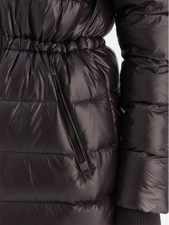 Tommy Hilfiger Tommy Hilfiger Пухено яке Gloss WW0WW47356 Черен Regular Fit