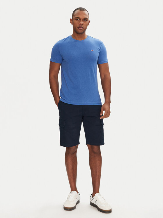 Tommy Jeans Tommy Jeans Tričko Jaspe DM0DM20363 Modrá Slim Fit