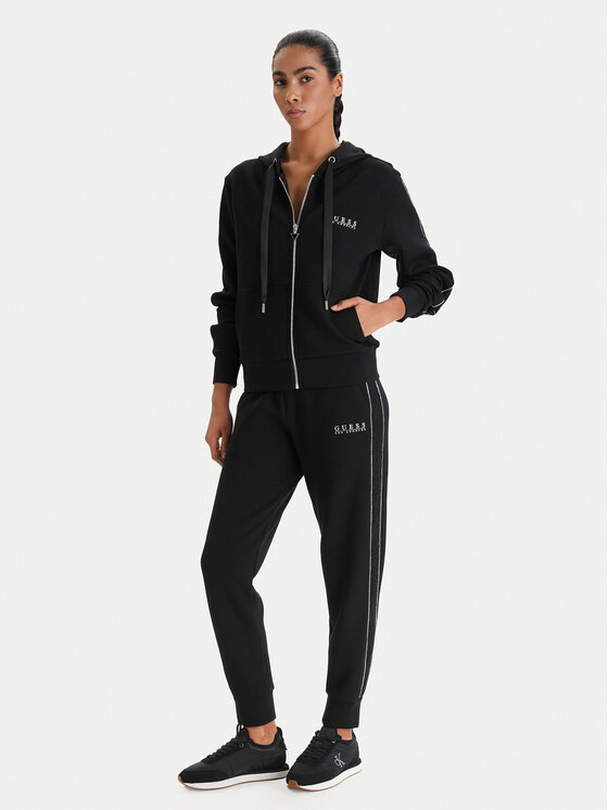 Guess Guess Μπλούζα W6RQ12 KBYE2 Μαύρο Regular Fit