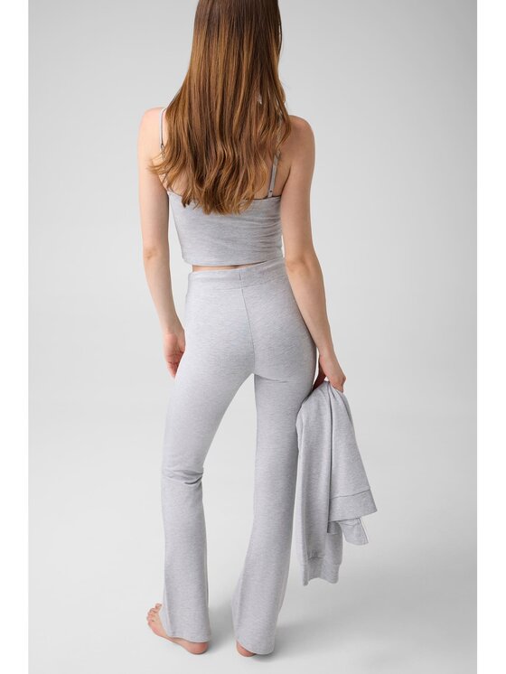 Guess Guess Kalhoty z materiálu 183065 Šedá Slim Fit