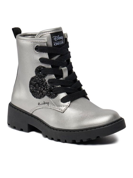 Geox Geox Schnürstiefeletten Jr Casey J3620G 000NF C1009 M Silberfarben