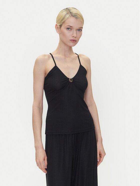Emporio Armani Top EW001292 AF12206 FC043 Nero Slim Fit, taglia : M