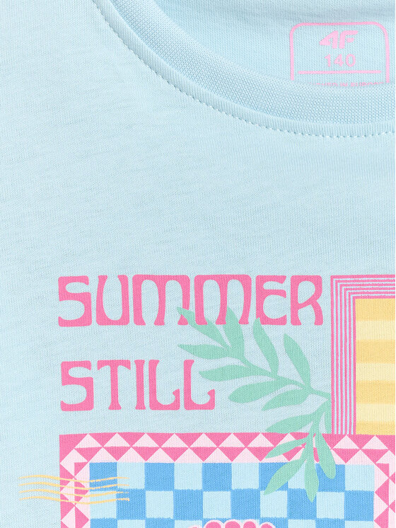 4F 4F T-Shirt SUMMER SPLASH Niebieski Regular Fit