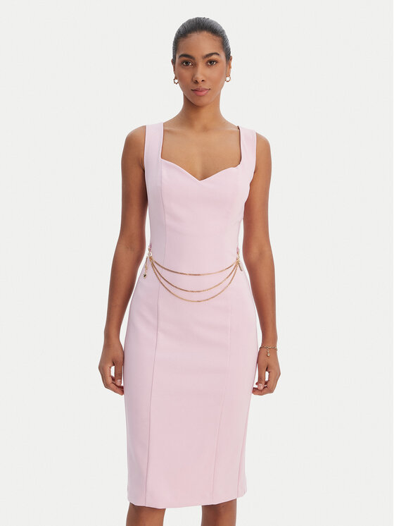Fracomina Koktélruha FR26SD2017W42901 Rózsaszín Slim Fit